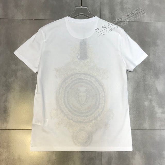 Versace男短袖 範思哲2020新款男裝 超閃重工燙鑽男T恤  tzy2396